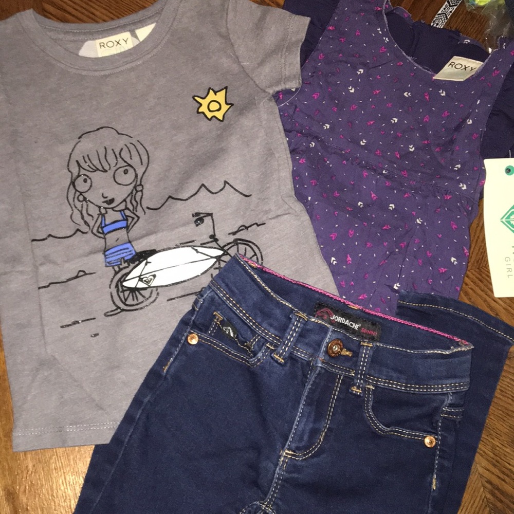 Cute toddler girl bundle, Roxy tops are NWT